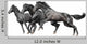 Three Black Horses White Wall Decal