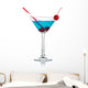 Blue Alcohol Cocktail Martini Wall Decal
