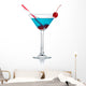 Blue Alcohol Cocktail Martini Wall Decal
