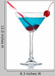 Blue Alcohol Cocktail Martini Wall Decal
