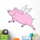 Pig Flying Cartoon Wall Decal