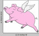Pig Flying Cartoon Wall Decal