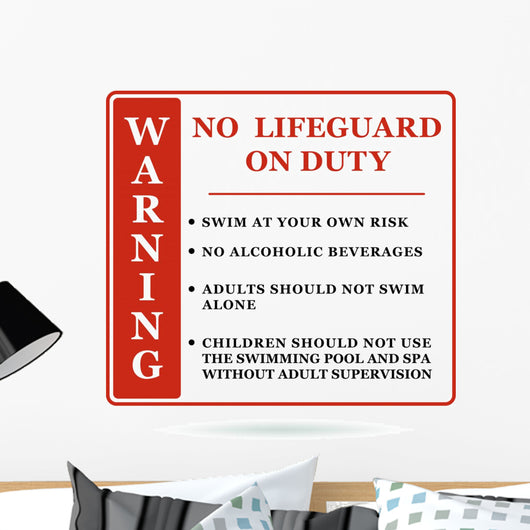 No Lifeguard Duty Swim Wall Decal