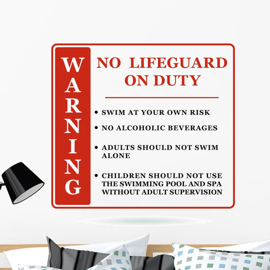 No Lifeguard Duty Swim Wall Decal