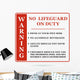 No Lifeguard Duty Swim Wall Decal