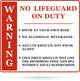 No Lifeguard Duty Swim Wall Decal