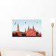 Birds Fly over Red Wall Decal