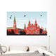 Birds Fly over Red Wall Decal