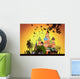 Lot People Walking Red Wall Decal