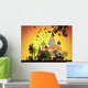 Lot People Walking Red Wall Decal