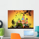 Lot People Walking Red Wall Decal
