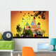 Lot People Walking Red Wall Decal