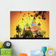 Lot People Walking Red Wall Decal