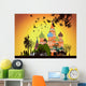 Lot People Walking Red Wall Decal