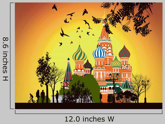 Lot People Walking Red Wall Decal