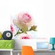 Pink Rose over Blue Wall Decal