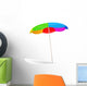 Colorful Beach Umbrella White Wall Decal