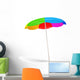Colorful Beach Umbrella White Wall Decal