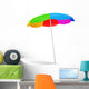Colorful Beach Umbrella White Wall Decal