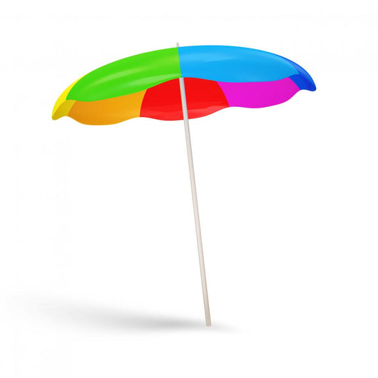 Colorful Beach Umbrella White Wall Decal