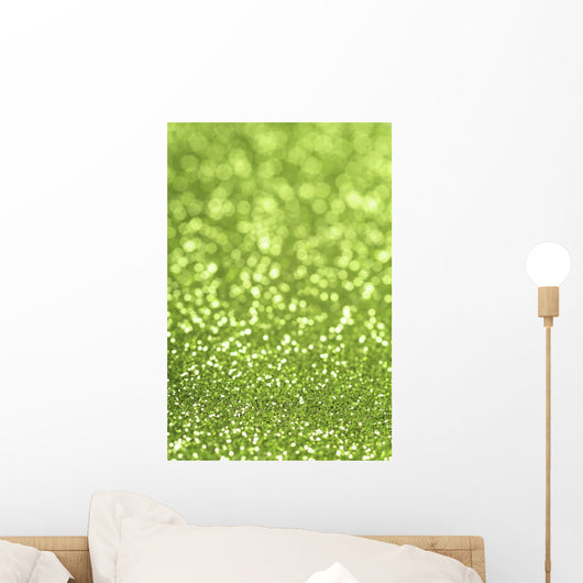 Green Glitter Wall Decal