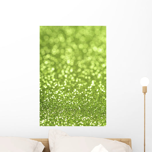 Green Glitter Wall Decal