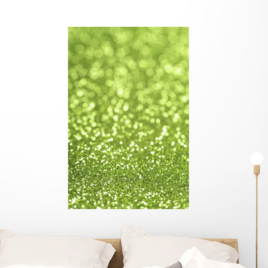 Green Glitter Wall Decal