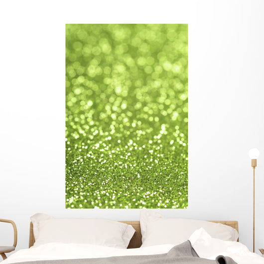 Green Glitter Wall Decal
