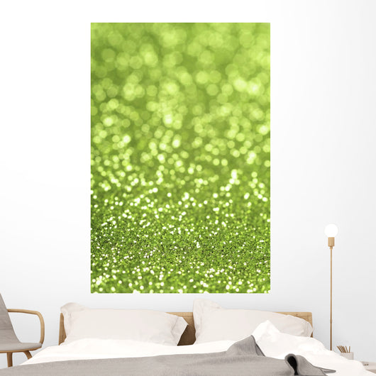 Green Glitter Wall Decal