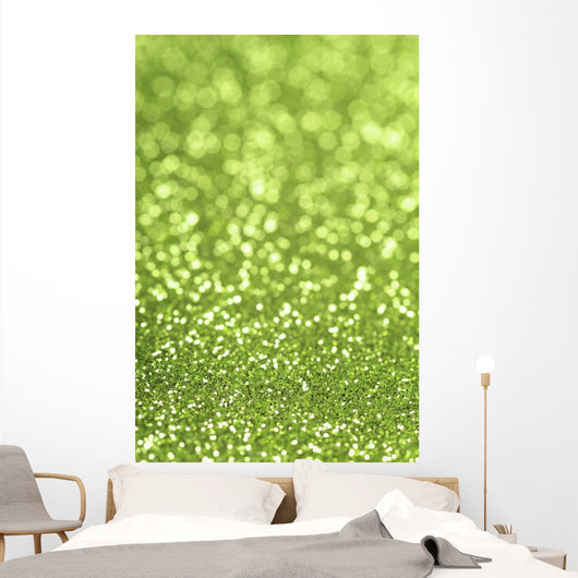 Green Glitter Wall Decal