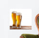 Two Glasses Beers Wooden Wall Decal