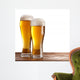 Two Glasses Beers Wooden Wall Decal