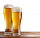 Two Glasses Beers Wooden Wall Decal