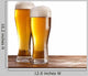 Two Glasses Beers Wooden Wall Decal