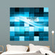 Abstract Colorful Structure Blue Wall Decal