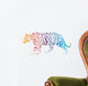 Tiger Vector Abstract Rainbow Wall Decal