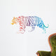 Tiger Vector Abstract Rainbow Wall Decal