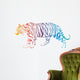 Tiger Vector Abstract Rainbow Wall Decal