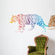 Tiger Vector Abstract Rainbow Wall Decal