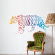 Tiger Vector Abstract Rainbow Wall Decal