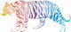 Tiger Vector Abstract Rainbow Wall Decal