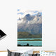 Lac Pehoe Et Cornes Mountains Close-up Wall Decal