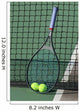 Tennis Balls and Racquet Wall Decal
