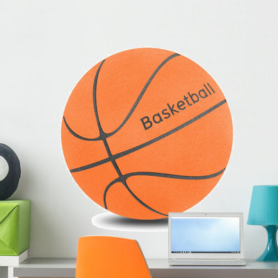 Basketball Ball Cork Board Wall Decal shown on a wall