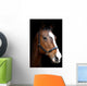 Bay Horse Head against Black Wall Decal