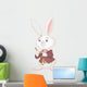 White Rabbit with Pocket Wall Decal