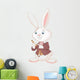 White Rabbit with Pocket Wall Decal