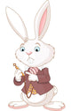 White Rabbit with Pocket Wall Decal