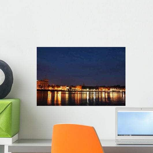 Wilmington Waterfront Night Wall Decal