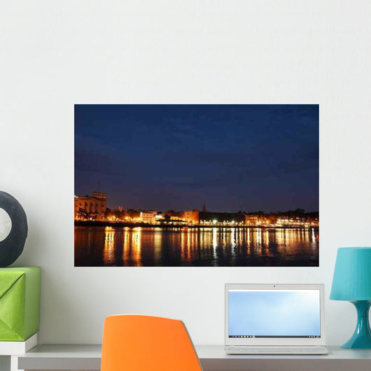Wilmington Waterfront Night Wall Decal